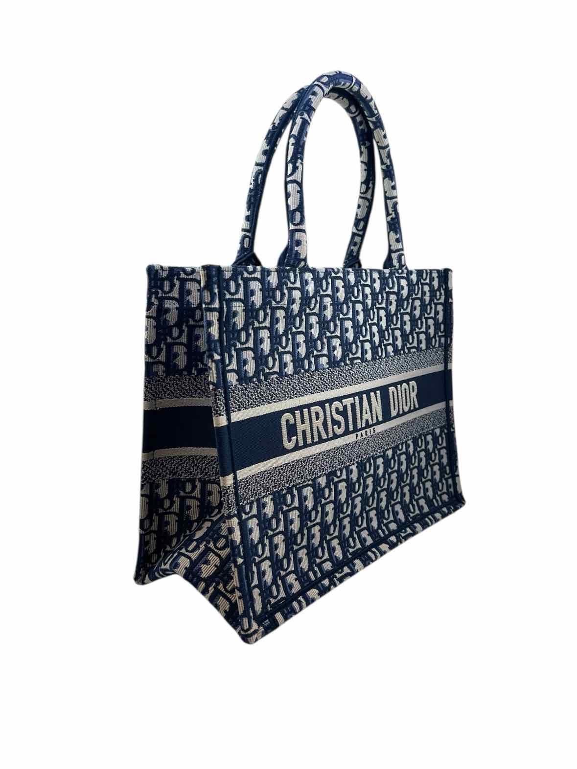 CHRISTIAN DIOR Navy & White Handbag
