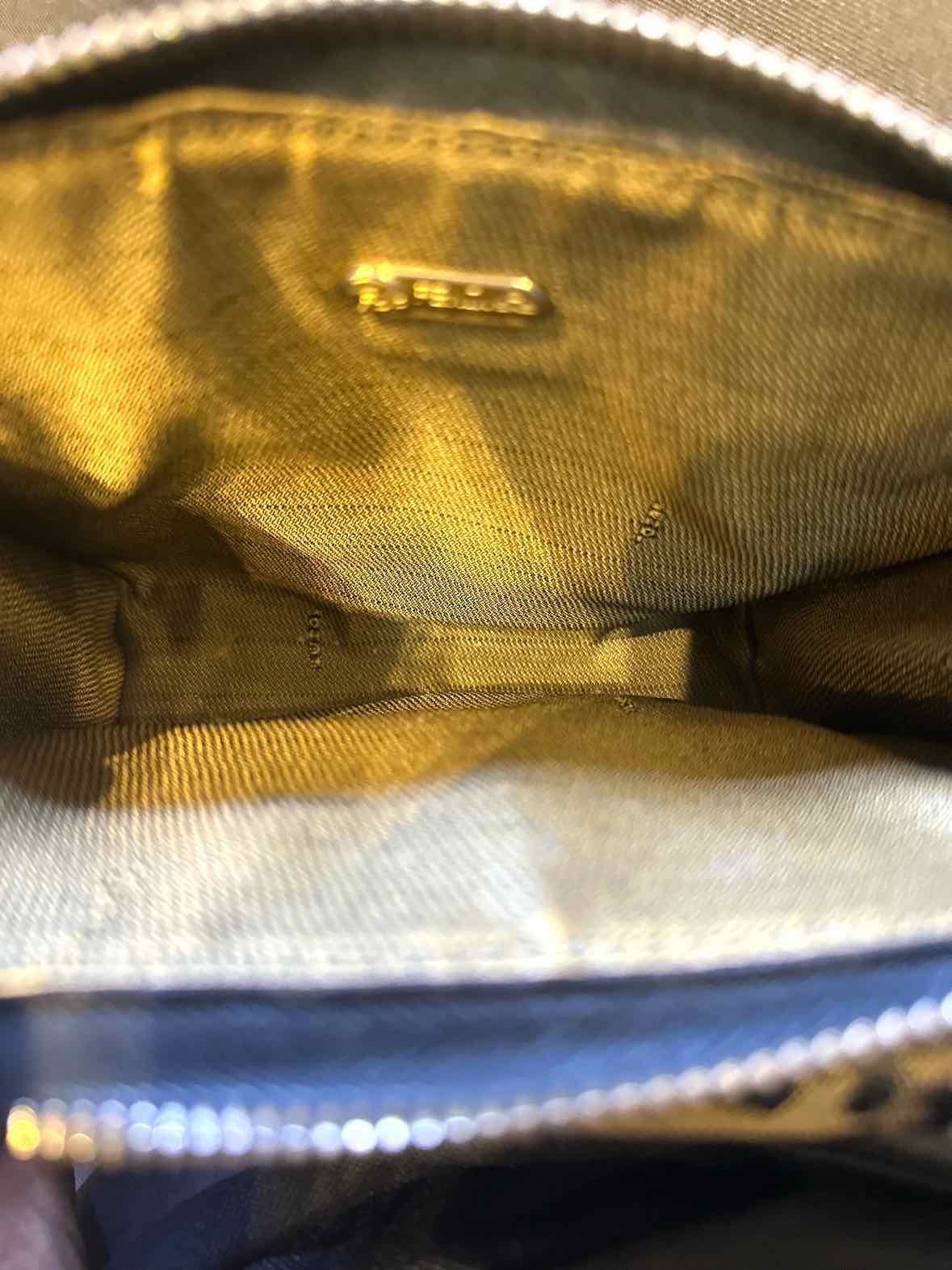 FENDI Brown, Red Canvas Cheetah print Wristlet