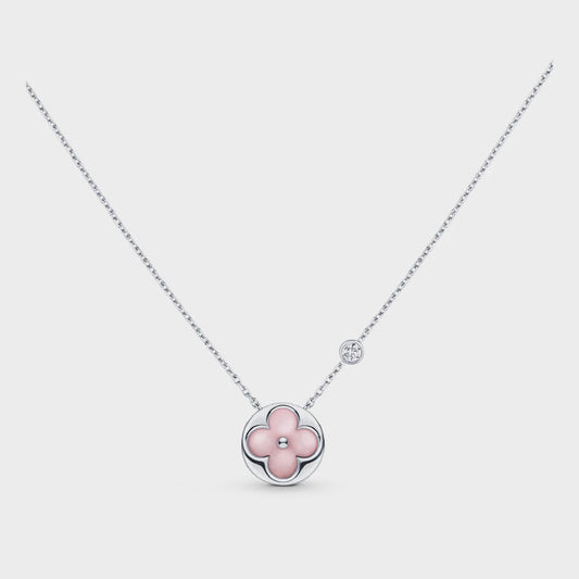 Louis Vuitton SUN MOTIF PINK MOP SILVER BRACELET
