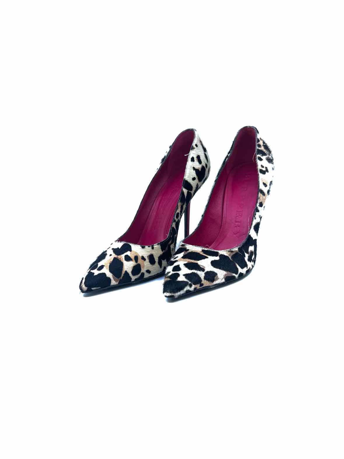 BURBERRY Size 8 Black, Cream PONY HAIR Solid Pumps