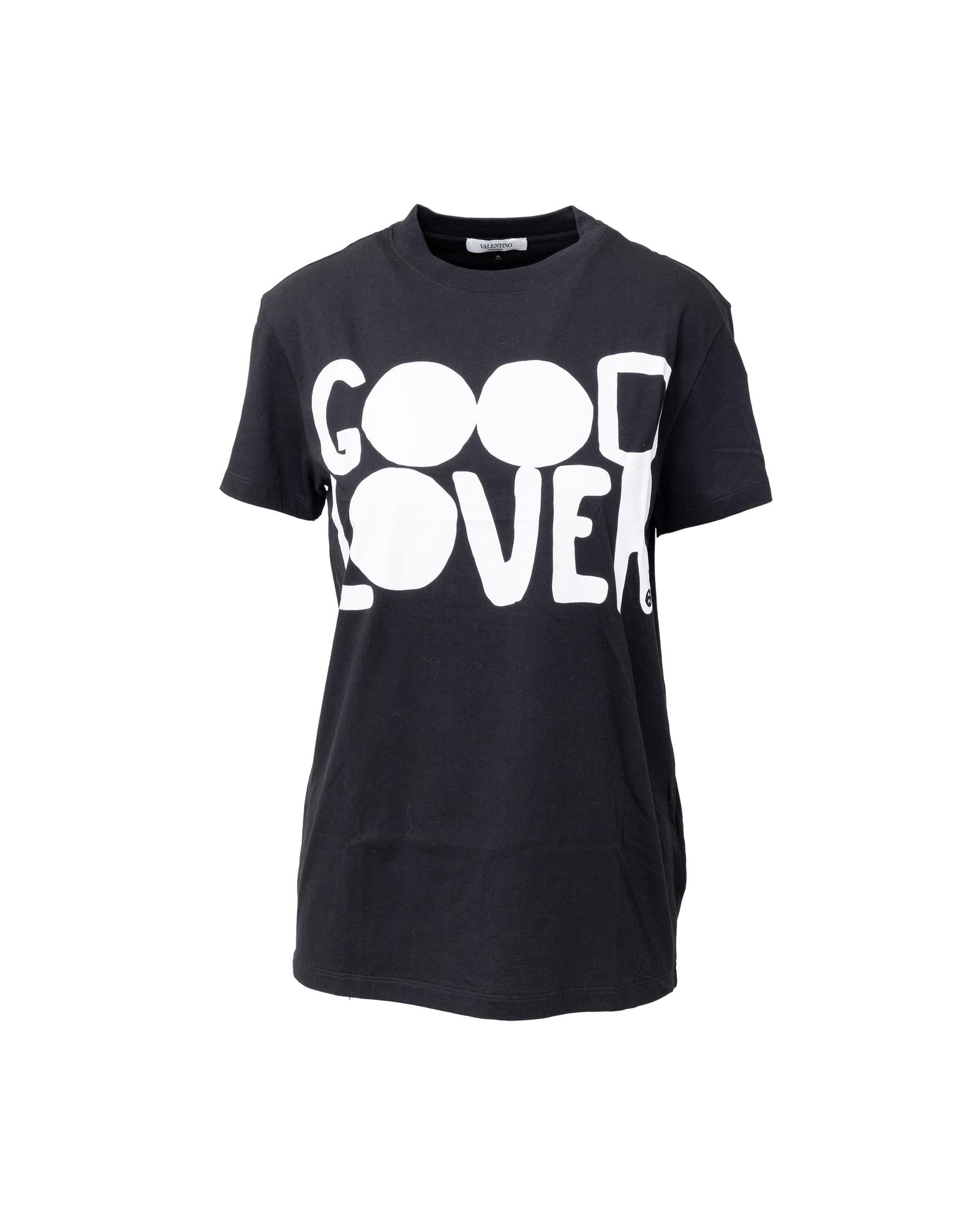 Valentino Garavani Graphic Tee Short Sleeves Women Black | Black Tops One Size Fits All black | black