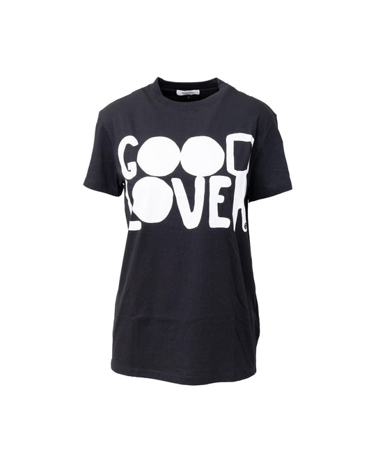 Valentino Garavani Graphic Tee Short Sleeves Women Black | Black Tops One Size Fits All black | black