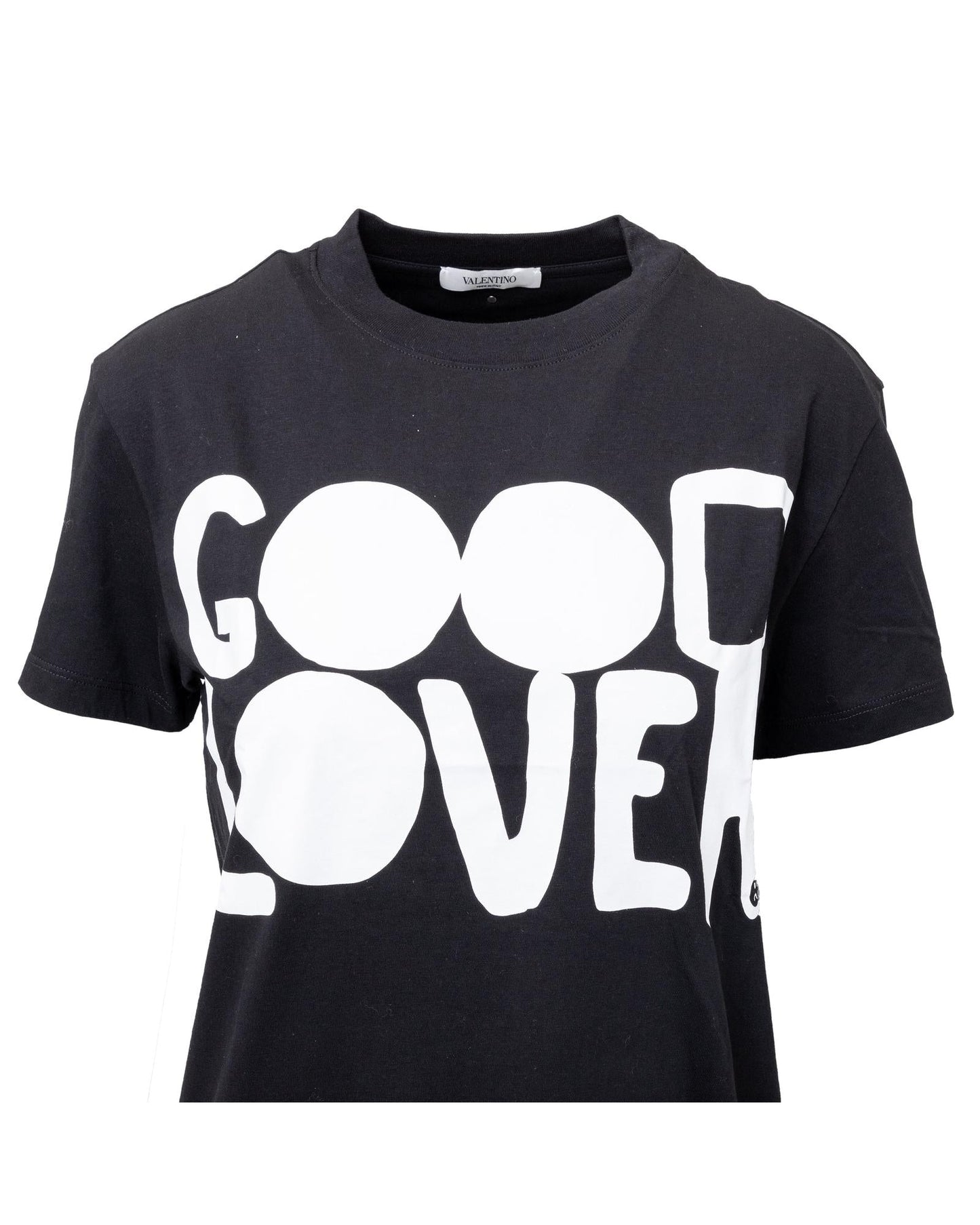 Valentino Garavani Graphic Tee Short Sleeves Women Black | Black Tops