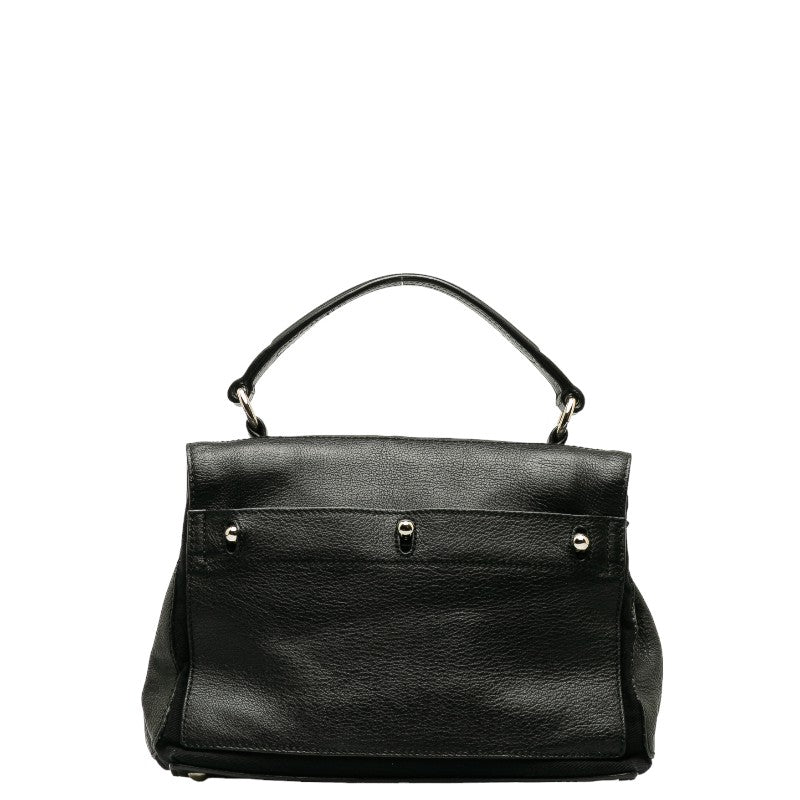 Saint Laurent Muse Top Handle Bag in Calf Leather Black 283761
