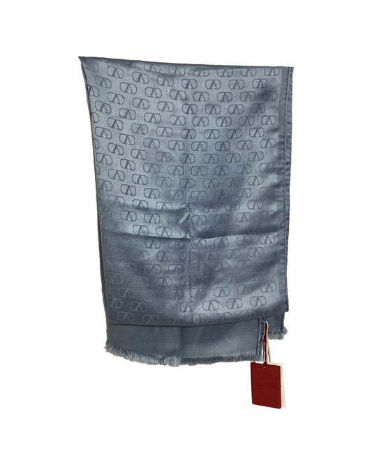 Valentino Garavani Logo Scarf Women Grey Scarves & Shawls Grey