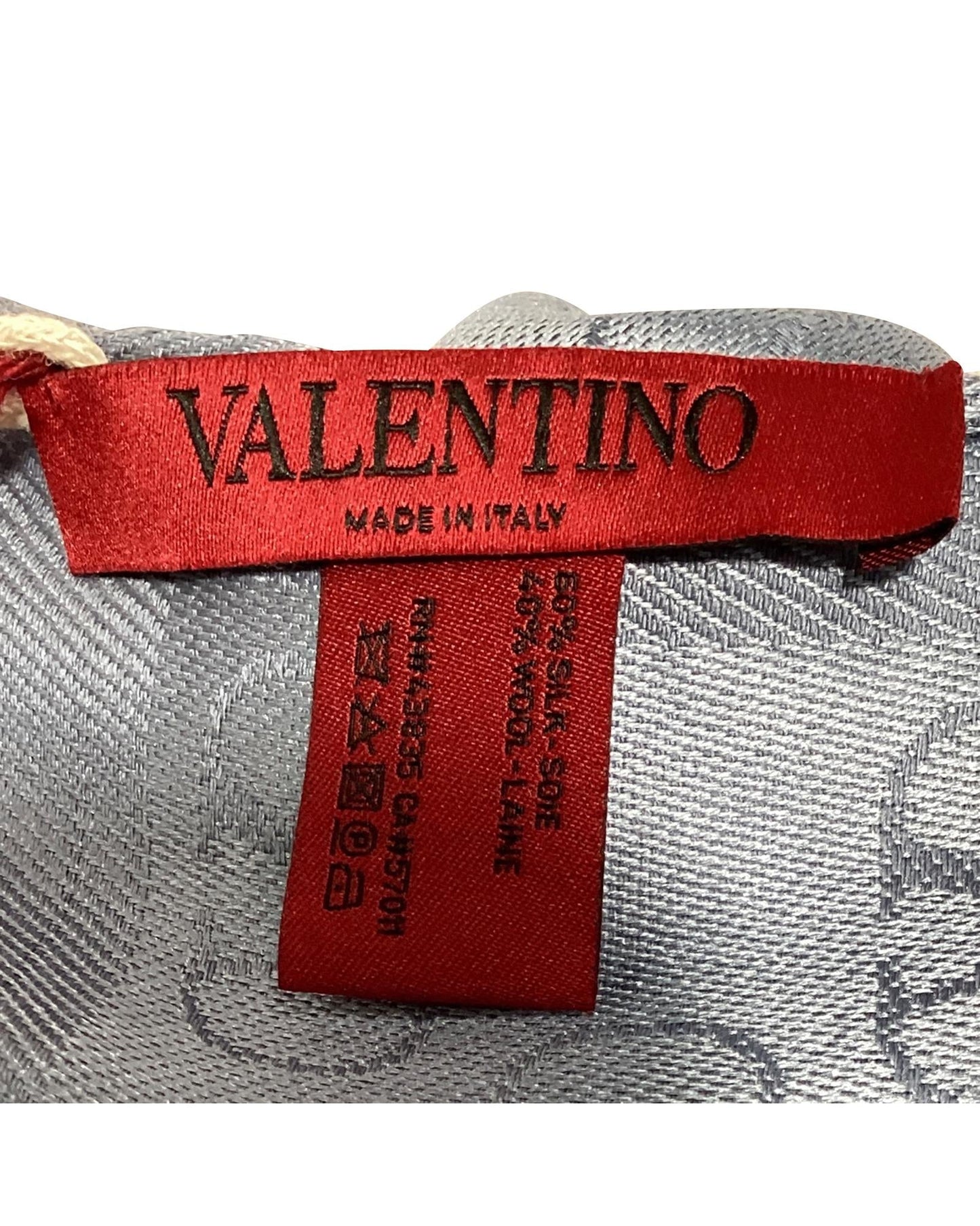 Valentino Garavani Logo Scarf Women Grey Scarves & Shawls