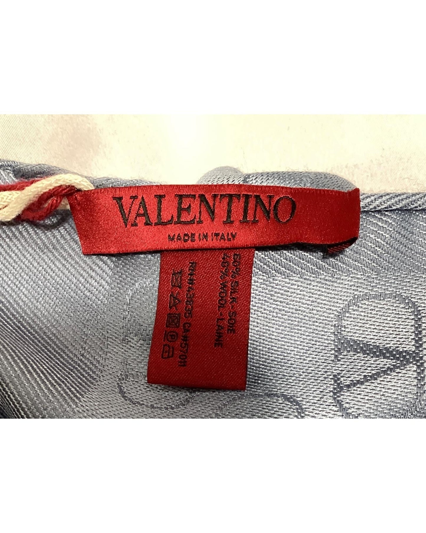 Valentino Garavani Logo Scarf Women Grey Scarves & Shawls
