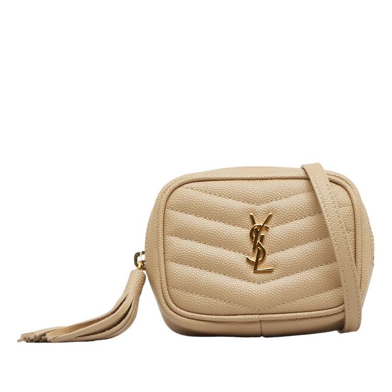 Saint Laurent Monogram Cassandra Ba Mini Chain Shoulder Bag Beige G Leather  Saint Laurent