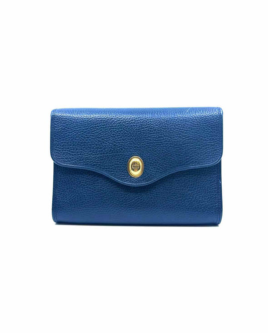 CHRISTIAN DIOR Navy Leather Clutch
