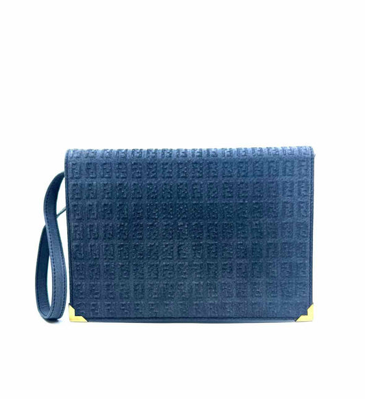 FENDI Grey Suede Monogram Handbag