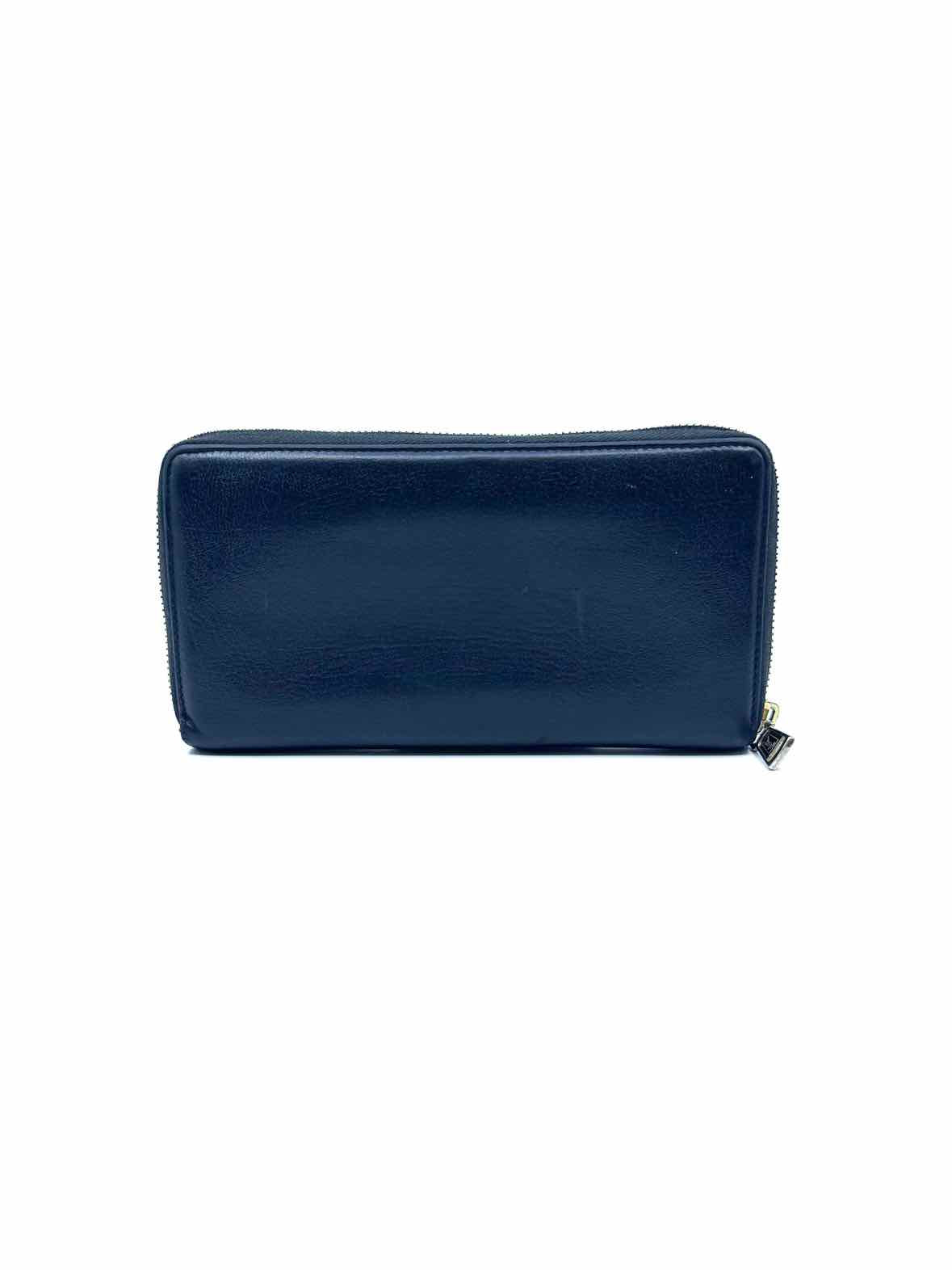 YVES SAINT LAURENT Continental Black Leather Solid Wallet