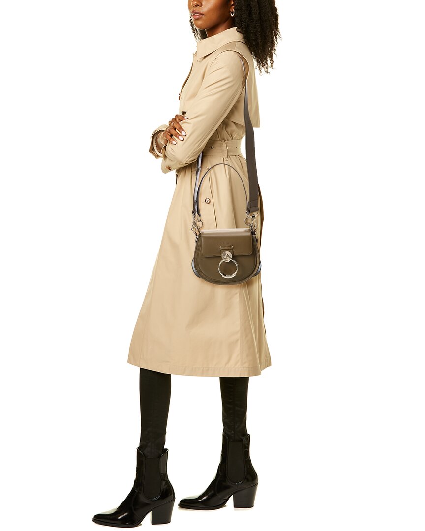 Chloe Tess Small Leather & Suede Shoulder Bag