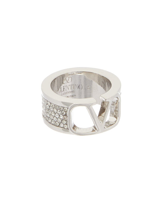 Valentino Vlogo Signature Ring Silver