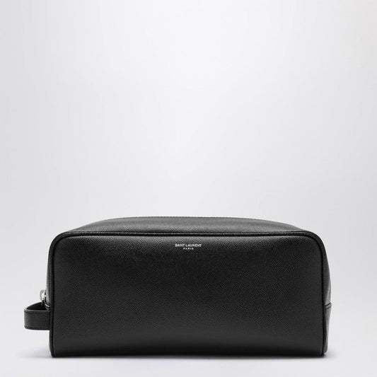 Saint Laurent Black Grained Leather Beauty Case Men