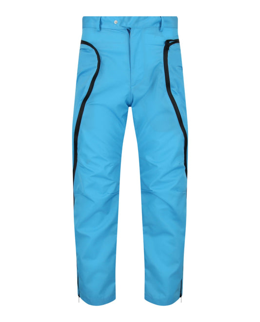 Bottega Veneta Mens Nylon Straight-Leg Pants Bright Blue