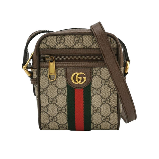 Preloved Gucci Ophidia Leather and Canvas GG Crossbody Bag 24092078871548
