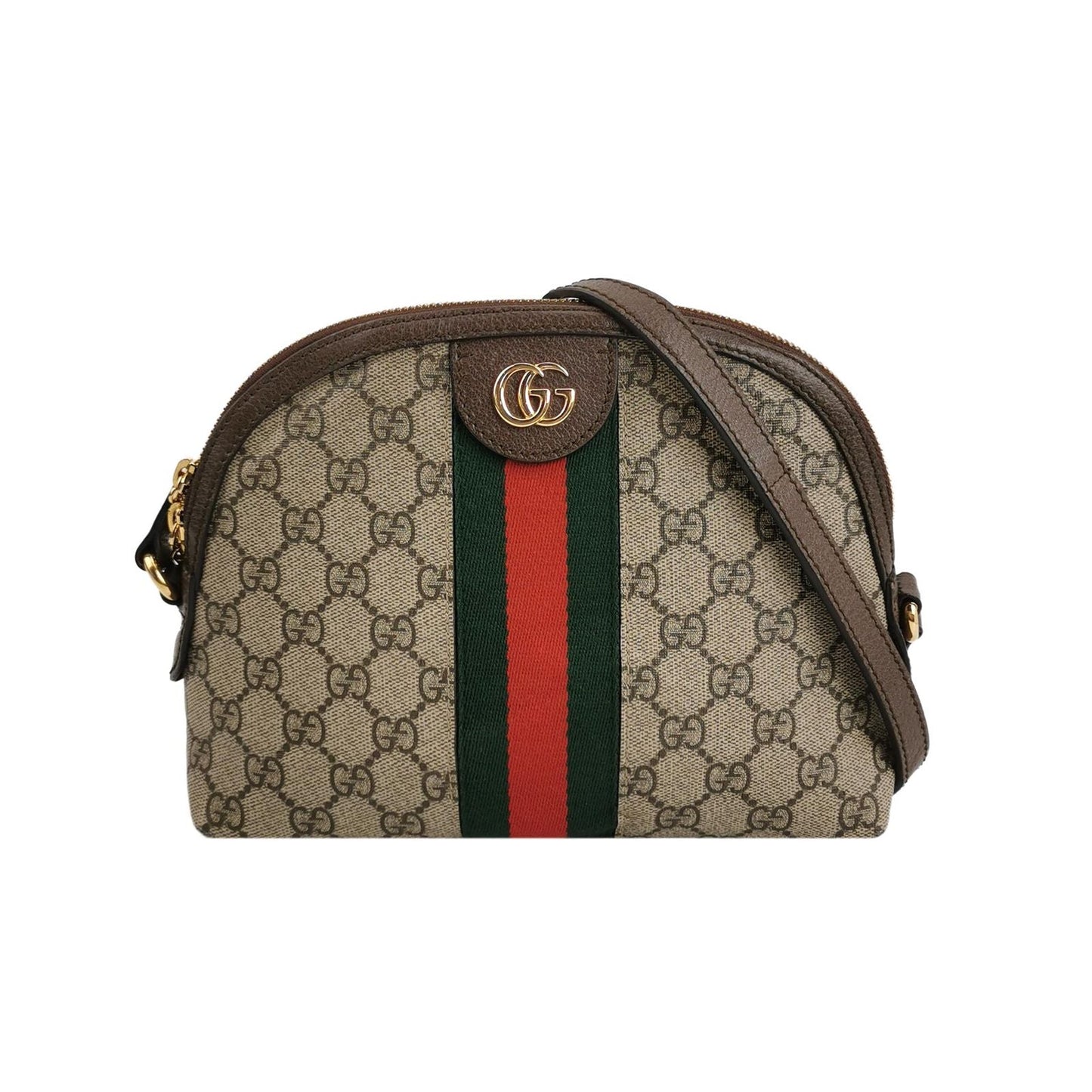 Preloved Gucci Ophidia Leather Canvas GG Crossbody Bag 250511781187356