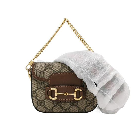 Preloved Gucci 1955 Mini GG Supreme Horsebit Shoulder Bag Crossbody Bag 250420781156713