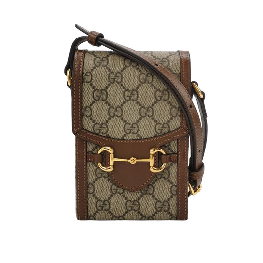 Preloved Gucci 1955 Mini GG Canvas Horsebit Phone Crossbody Bag 047852000611