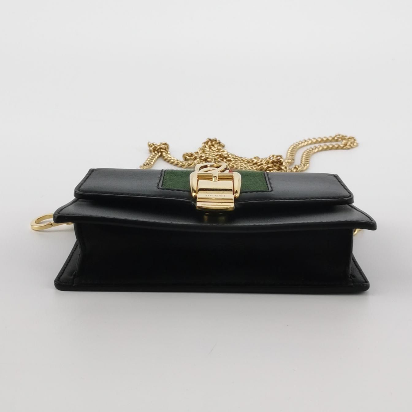 Preloved Gucci Sylvie Mini Leather and Canvas Crossbody Bag 250419781156284