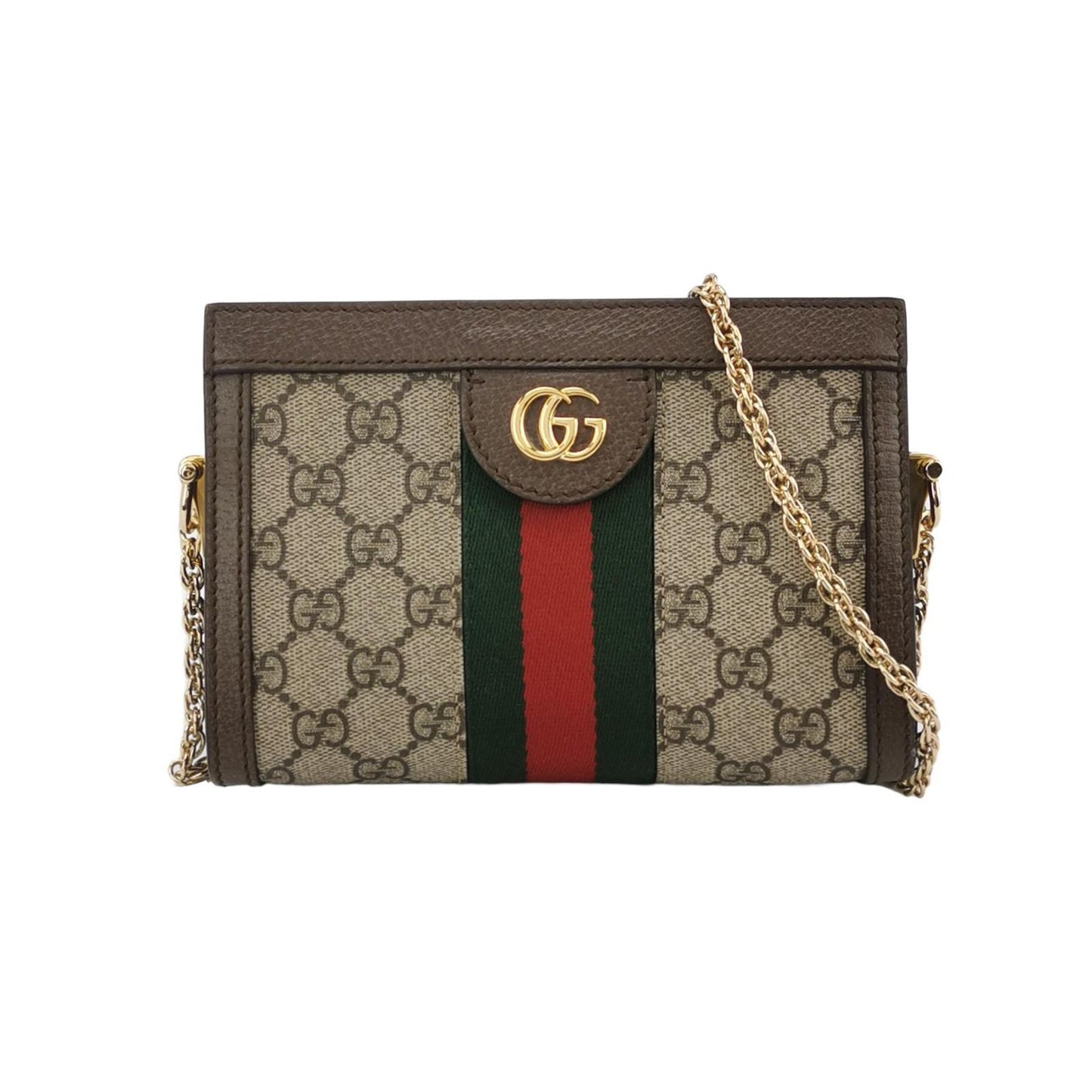 Preloved Gucci Ophidia Mini Leather Canvas GG Crossbody Bag 250418781154034