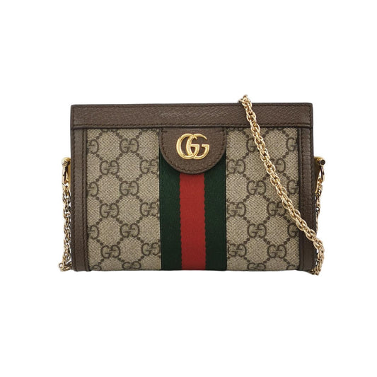 Preloved Gucci Ophidia Mini Leather Canvas GG Crossbody Bag 250418781154034