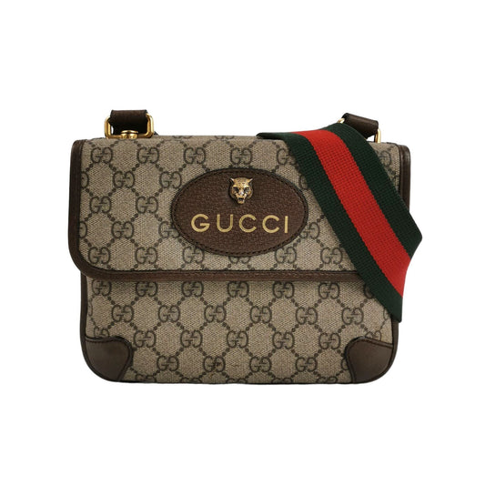 Preloved Gucci Neo Vintage Small GG Monogram Tiger Head Logo Crossbody Bag 037852100468