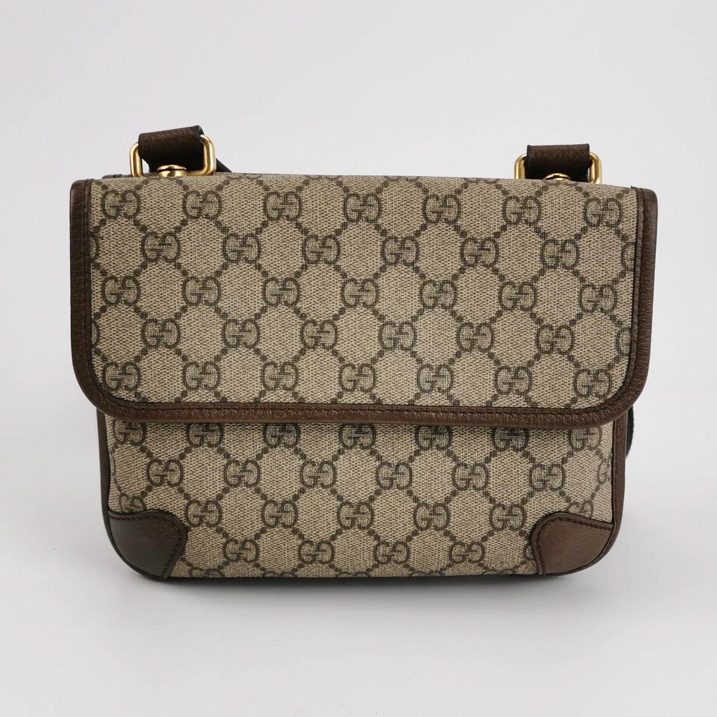 Preloved Gucci Neo Vintage Small GG Monogram Tiger Head Logo Crossbody Bag 037852100468