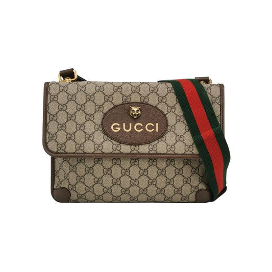 Preloved Gucci Neo Vintage Medium GG Monogram Tiger Head Logo Crossbody Bag 250307781094558