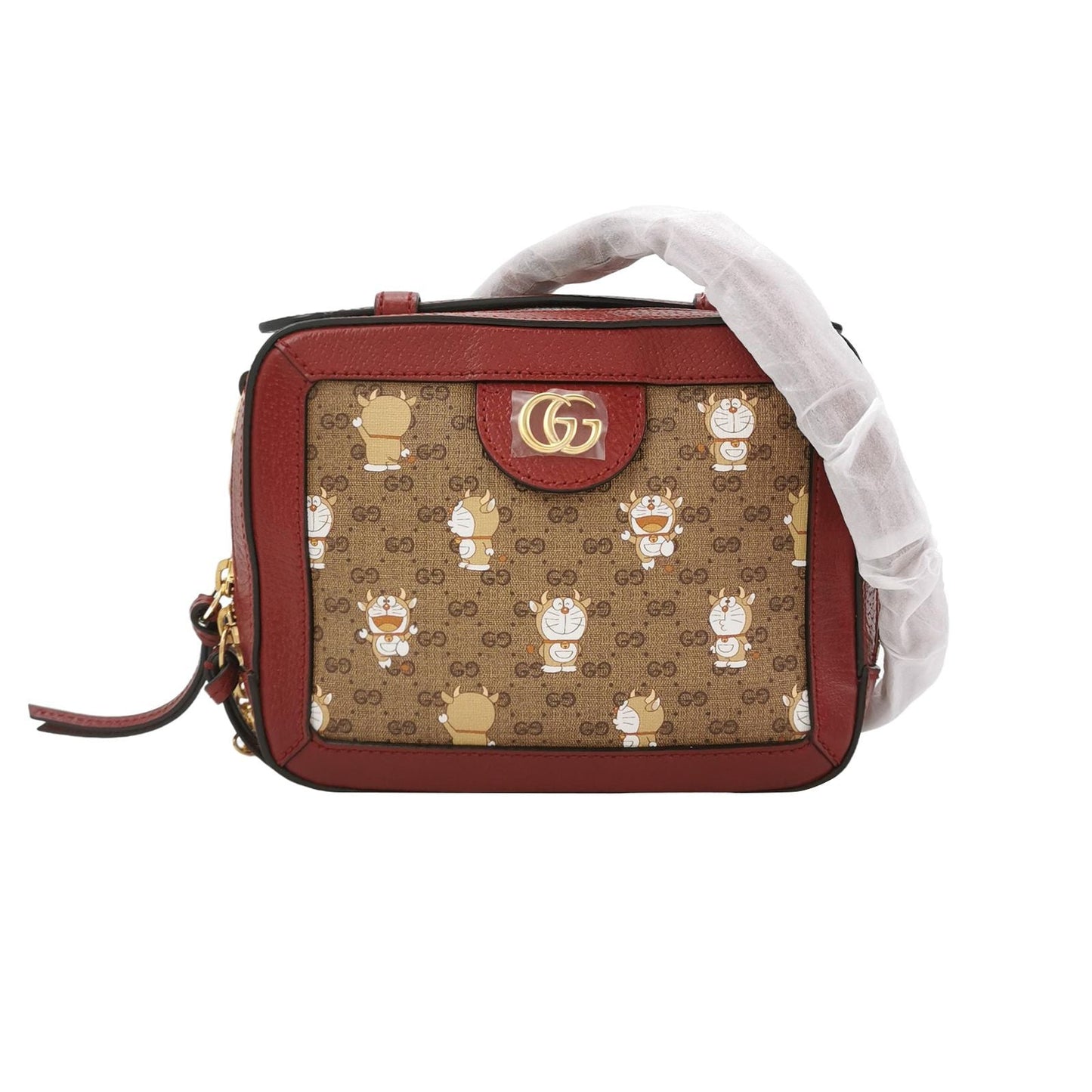 Preloved Gucci Doraemon Mini Leather GG Logo Zip Crossbody Bag 250302781087669