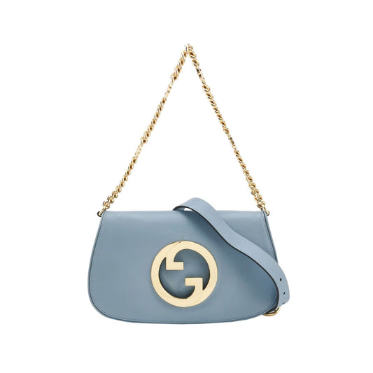 Preloved Gucci Blondie Small Leather Solid GG Shoulder Bag Crossbody Bag 250303781089583