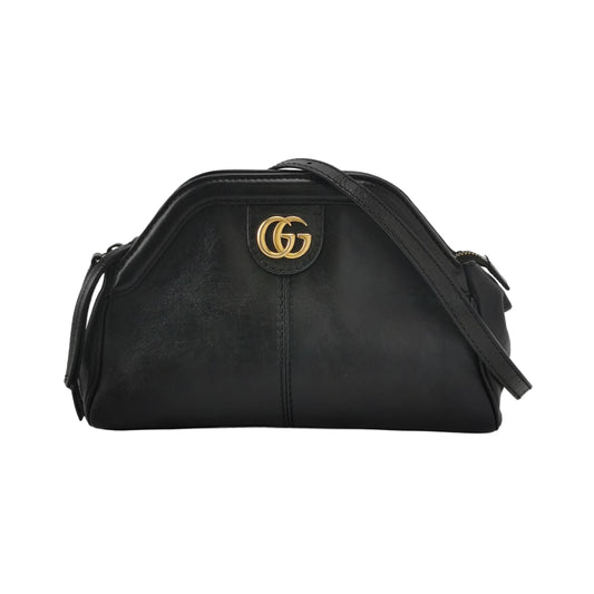 Preloved Gucci Re(Belle) Leather Solid GG Logo Tiger Head Crossbody Bag 250110781018795