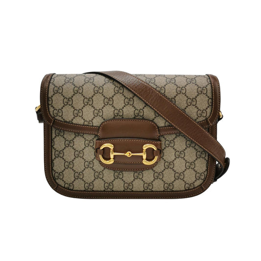 Preloved Gucci 1955 Small GG Canvas Horsebit Flap Crossbody Bag 250409781141006