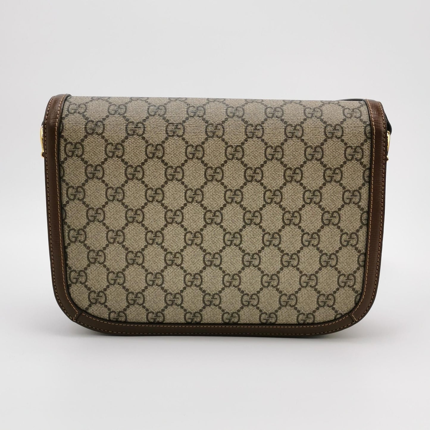 Preloved Gucci 1955 Small GG Canvas Horsebit Flap Crossbody Bag 250409781141006