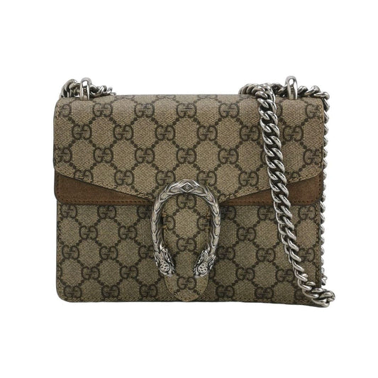 Preloved Gucci Dionysus Mini GG Supreme Suede Shoulder Bag with Double Tiger Head Buckle 067850700235