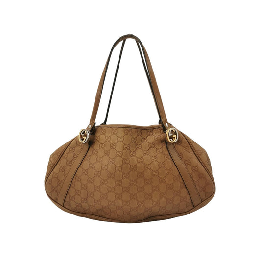 Preloved Gucci Abbey Leather GG Monogram D-Ring Shoulder Bag 250604781221576