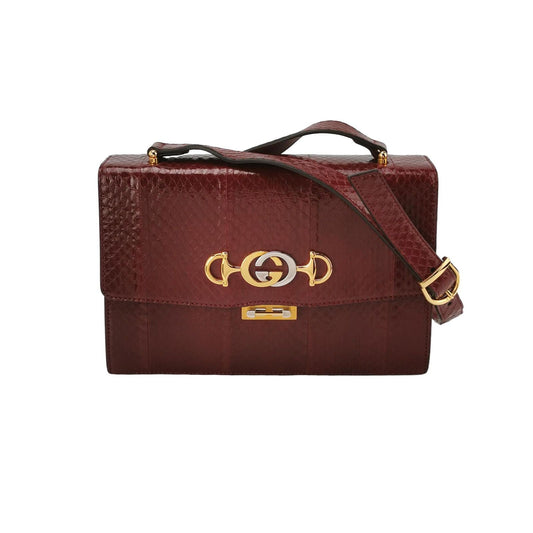 Preloved Gucci Zumi Snake Skin GG Horsebit Shoulder Bag 250604781222044