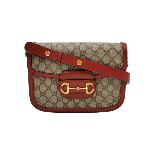 Preloved Gucci 1955 Small GG Canvas Horsebit Shoulder Bag 250603781220536
