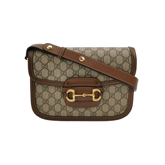 Preloved Gucci 1955 Small GG Canvas Horsebit Shoulder Bag 250604781222355