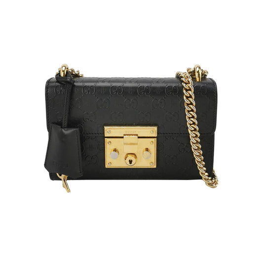 Preloved Gucci Padlock Small Leather Solid Shoulder Bag 250528781211518