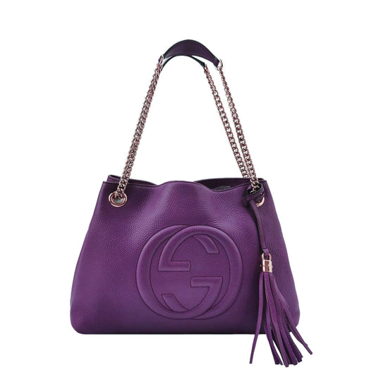 Preloved Gucci Soho Large Leather Solid GG Tote Shoulder Bag 250602781220043