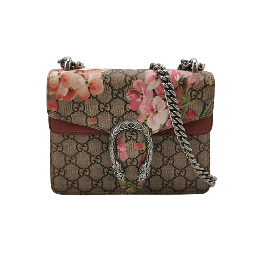 Preloved Gucci Dionysus Mini Bag Suede Floral Print Double Tiger Head Buckle Shoulder Bag 250602781218578