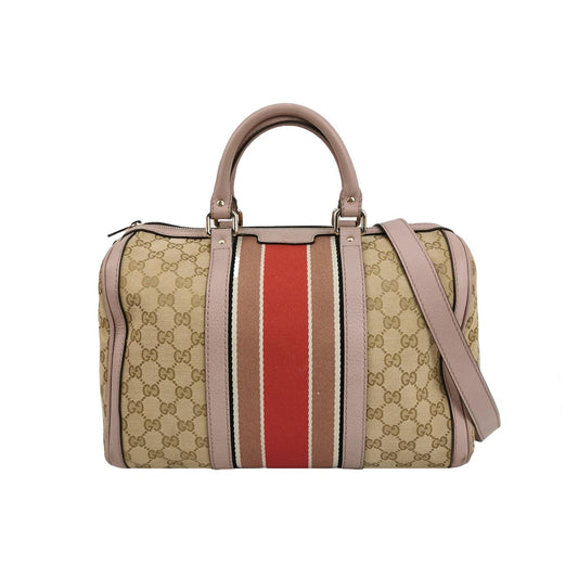 Preloved Gucci Ophidia Leather Canvas GG Crossbody Bag 067851400326