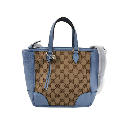 Preloved Gucci Bree Leather Canvas GG Monogram Crossbody Bag with Tassel 250612781233346