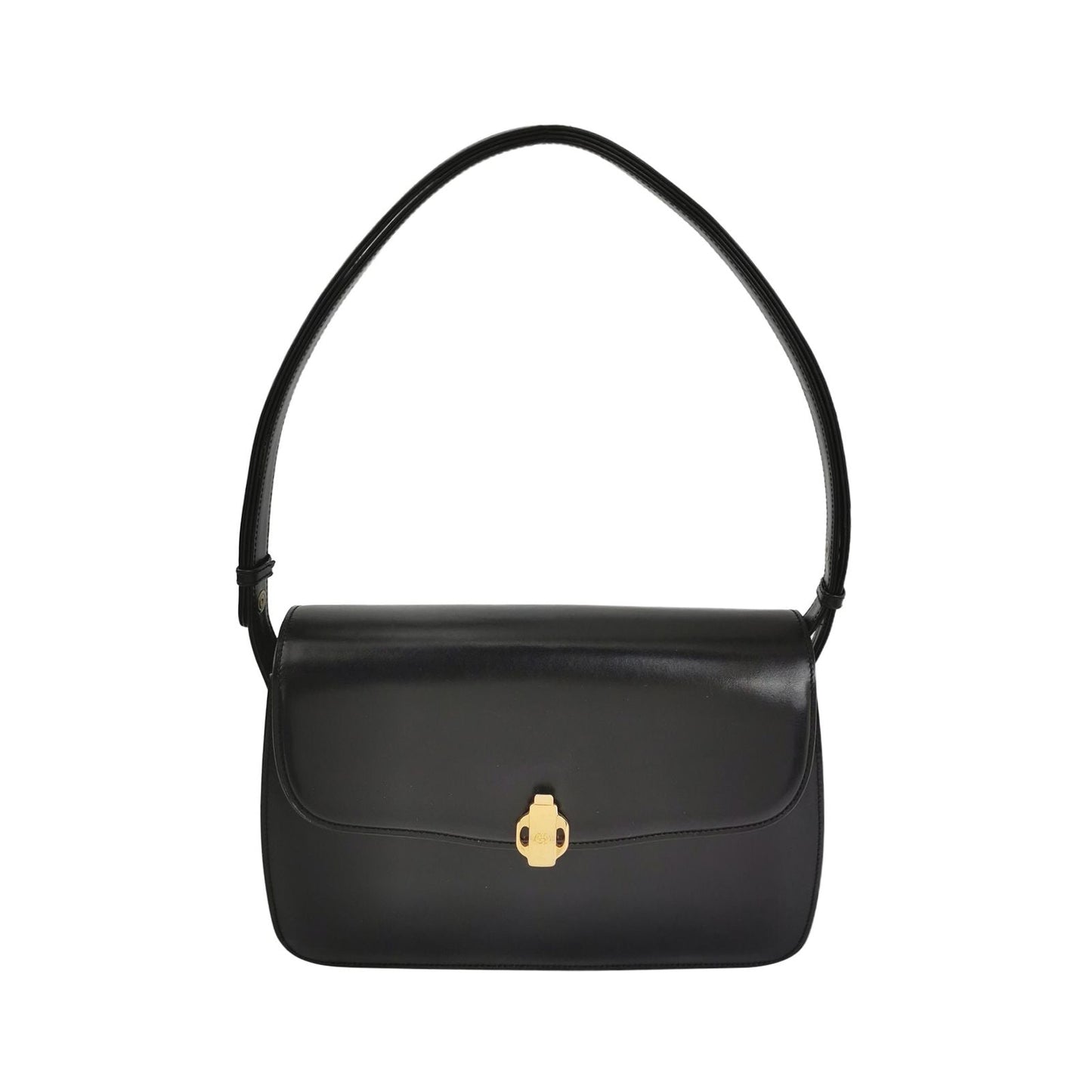 Preloved Gucci Leather Solid Metal Logo Vintage Shoulder Bag 250608781228532