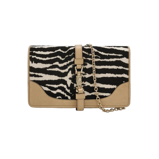 Preloved Gucci Zebra Print Leather and Horsehair Shoulder Bag 250522781203564