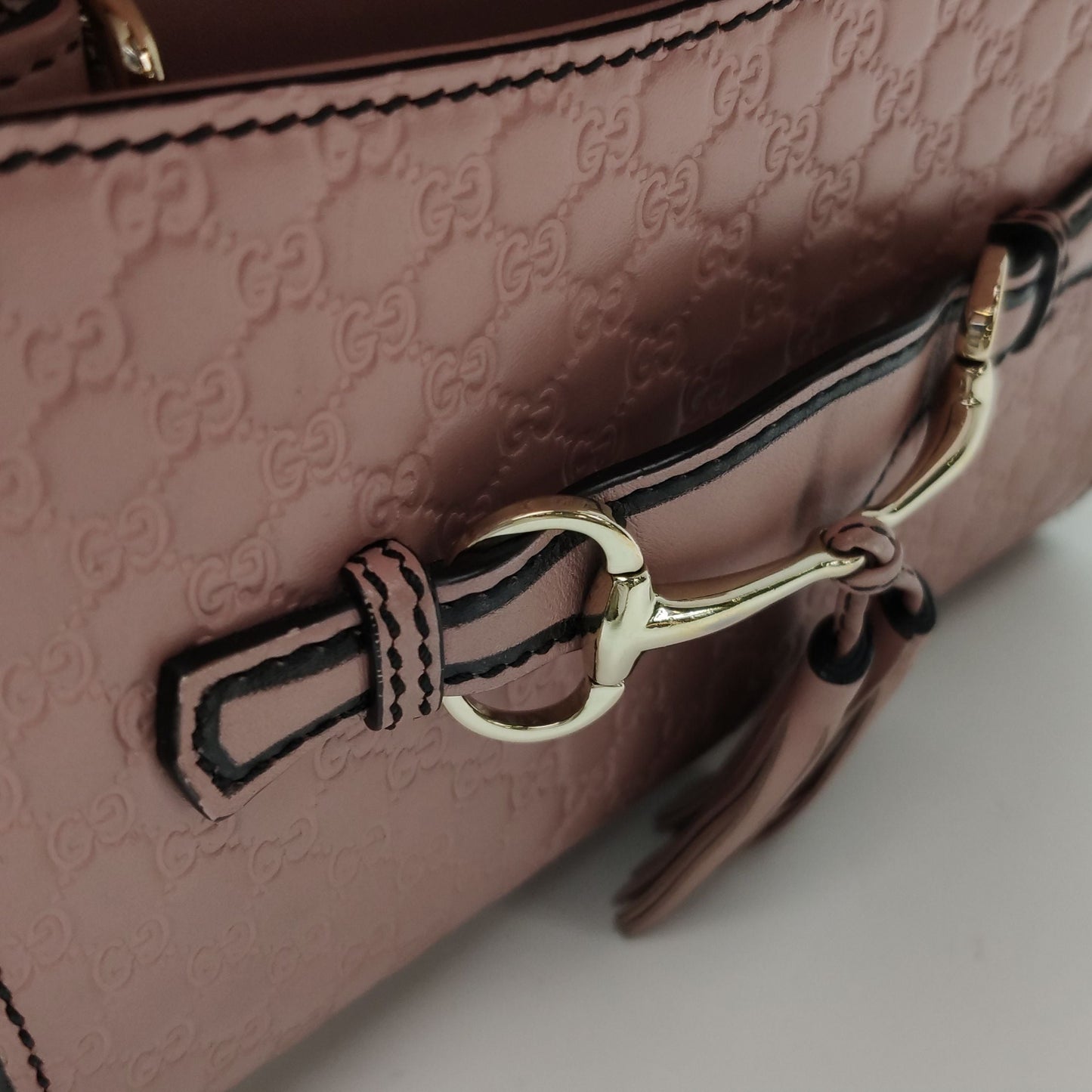 Preloved Gucci Emily Mini Leather Tassel Horsebit Shoulder Bag 250208781054993
