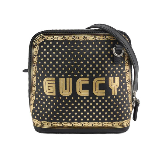 Preloved Gucci Guccy Leather Star Print Crossbody Bag 24121778986299