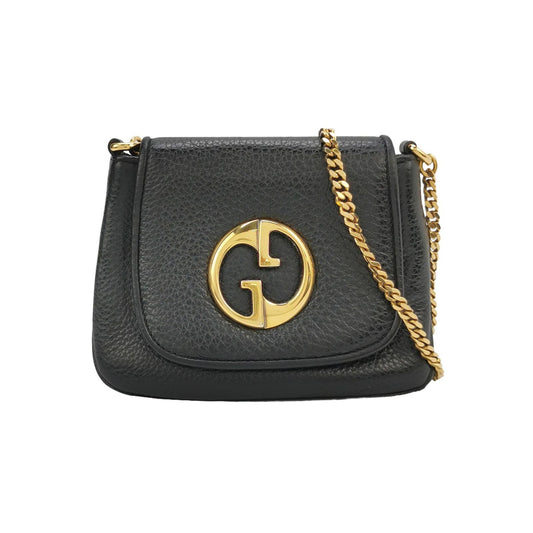 Preloved Gucci 1973 Leather Shoulder Bag with GG Logo 250101781006424