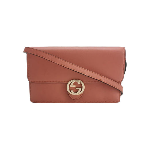 Preloved Gucci Interlocking G Leather Crossbody Shoulder Bag 24121378981645